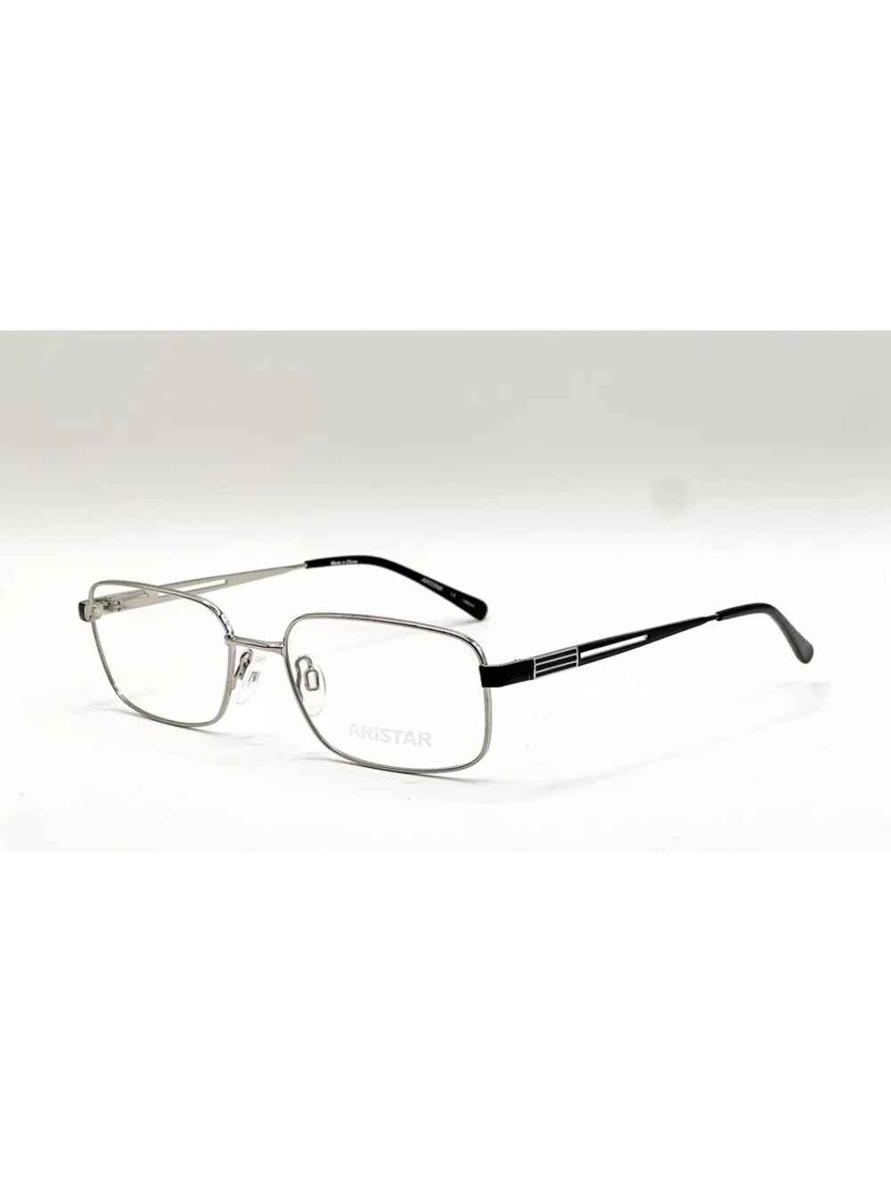 Aristar AR16208 524 Silver Rectangle Authentic Eyeglass Frames 54-18